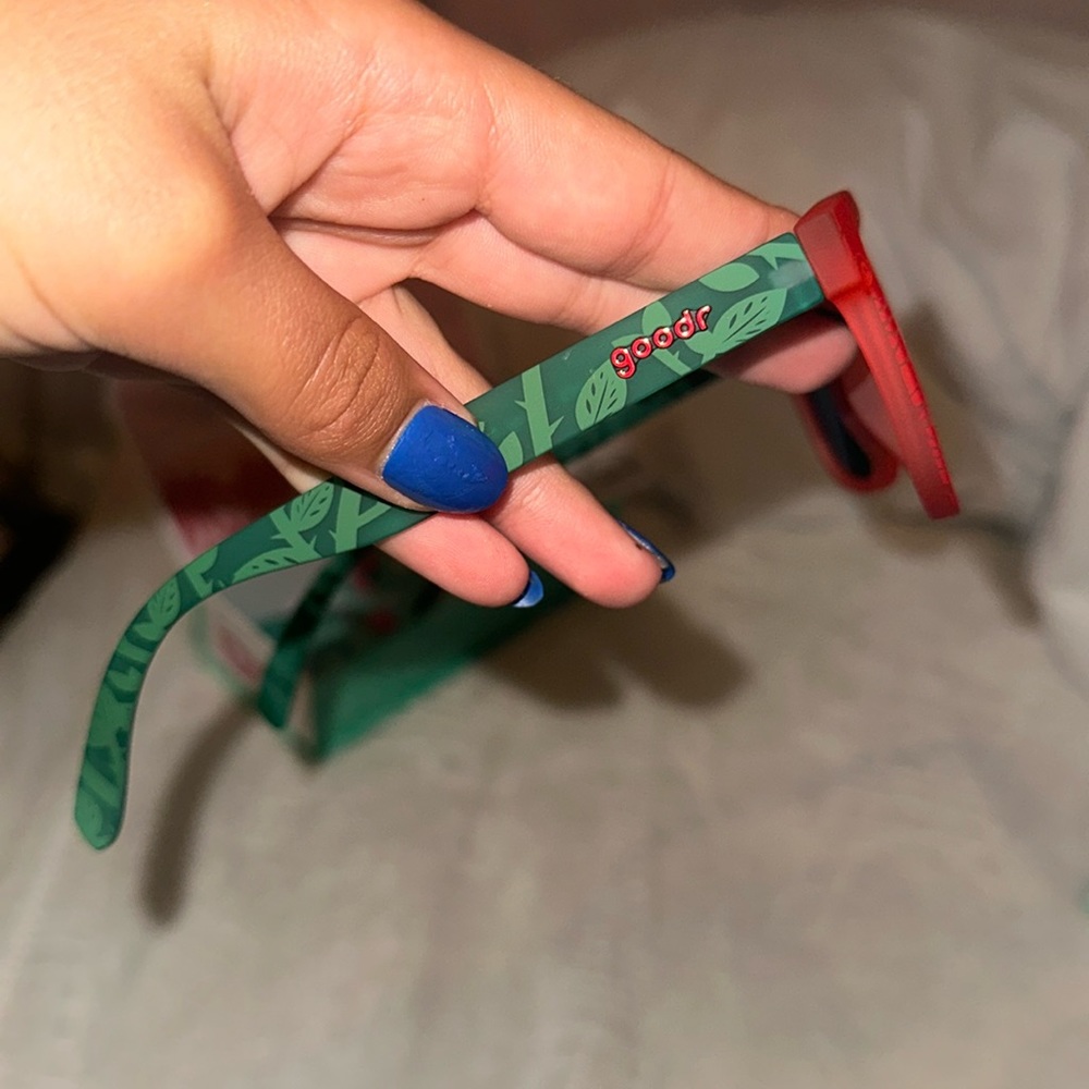Im selling goodr glasses they are super comfy&stylish print on glasses are roses